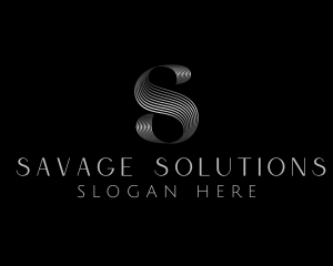 Boutique Luxury Metallic Letter S logo design