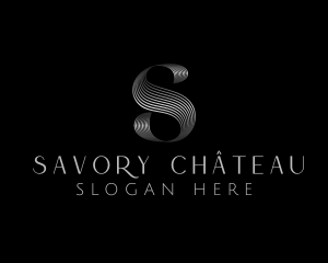 Boutique Luxury Metallic Letter S logo design