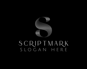 Boutique Luxury Metallic Letter S logo design