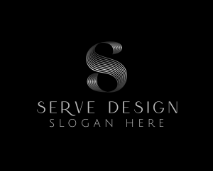 Boutique Luxury Metallic Letter S logo design