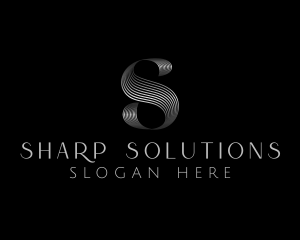 Boutique Luxury Metallic Letter S logo design