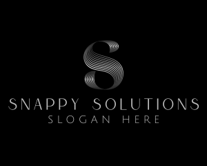 Boutique Luxury Metallic Letter S logo design