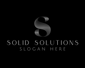 Boutique Luxury Metallic Letter S logo design