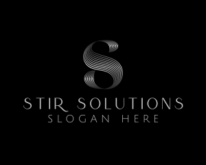 Boutique Luxury Metallic Letter S logo design