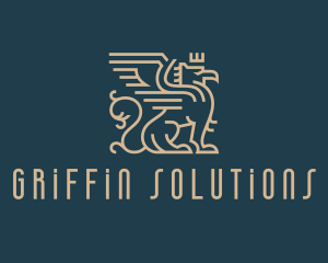 Winged Griffin Deluxe  logo design