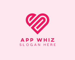 Heart Dating App logo design