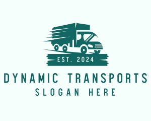 Modern Truck Transport logo design