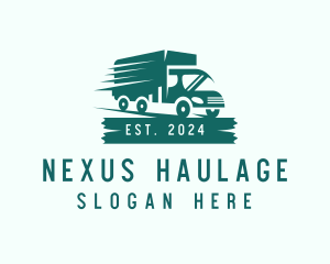 Modern Truck Transport logo design