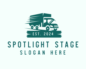 Modern Truck Transport logo design