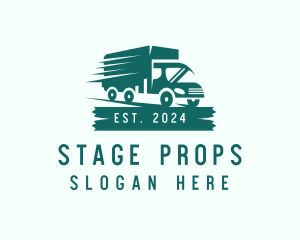 Modern Truck Transport logo design