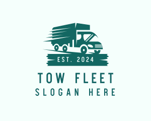 Modern Truck Transport logo design