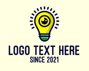 Light Bulb Lens logo design