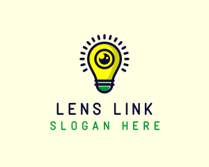 Light Bulb Lens logo design