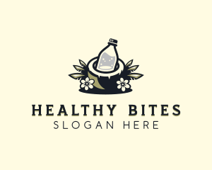 Healthy Coconut Juice logo design