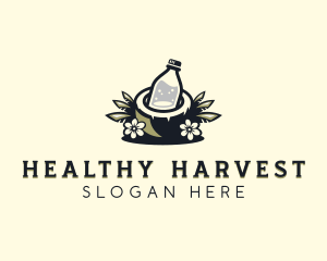 Healthy Coconut Juice logo design