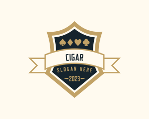 Casino Poker Shield logo design