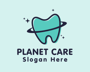 Tooth Orbit Planet logo design