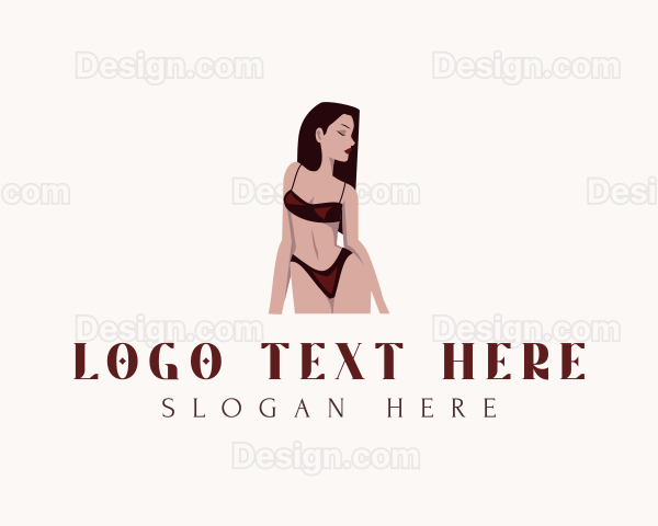 Sultry Swimsuit Girl Logo