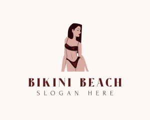 Sultry Swimsuit Girl logo design