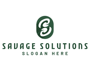 Natural Organic Letter S logo design