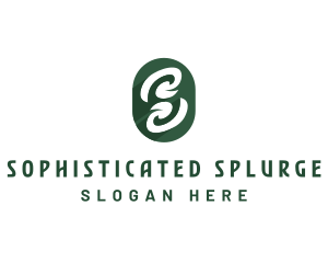 Natural Organic Letter S logo design