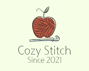 Apple Crochet Yarn logo design