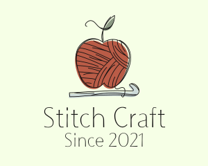 Apple Crochet Yarn logo design