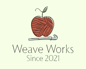 Apple Crochet Yarn logo design