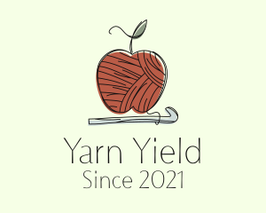 Apple Crochet Yarn logo design