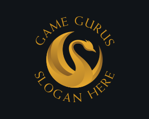 Fancy Golden Swan logo