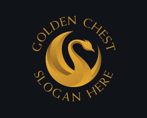 Fancy Golden Swan logo design