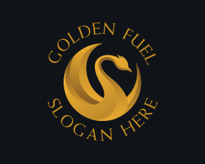 Fancy Golden Swan logo design