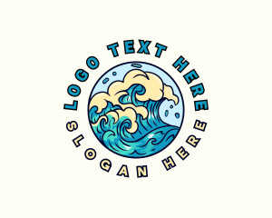 Ocean Wave Surfing logo