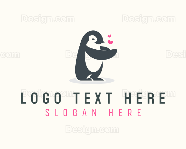 Penguin Love Veterinarian Logo