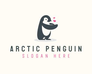 Penguin Love Veterinarian logo design