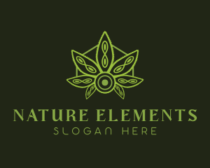 Natural Weed Leaf  logo design