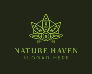 Natural Weed Leaf  logo design