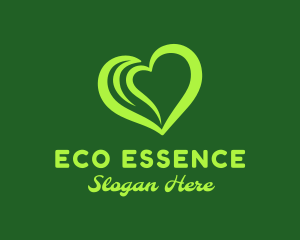 Eco Love Heart logo design