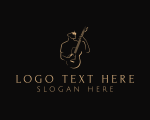 Music - Guitar Music Performer logo design