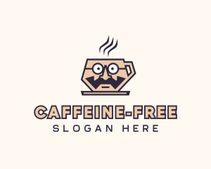 Cartoon Coffee Cup Cafe logo design