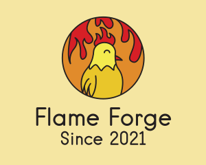 Spicy Chicken Flames logo design