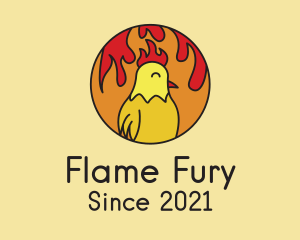 Spicy Chicken Flames logo design