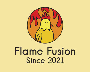 Spicy Chicken Flames logo design