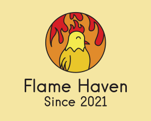 Spicy Chicken Flames logo design