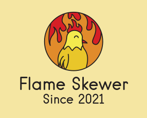 Spicy Chicken Flames logo design