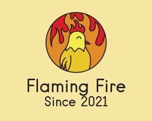 Spicy Chicken Flames logo design