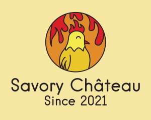 Spicy Chicken Flames logo design