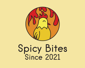 Spicy Chicken Flames logo design