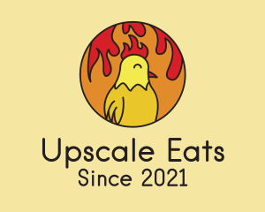 Spicy Chicken Flames logo design