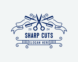 Barbershop Comb Scissors logo